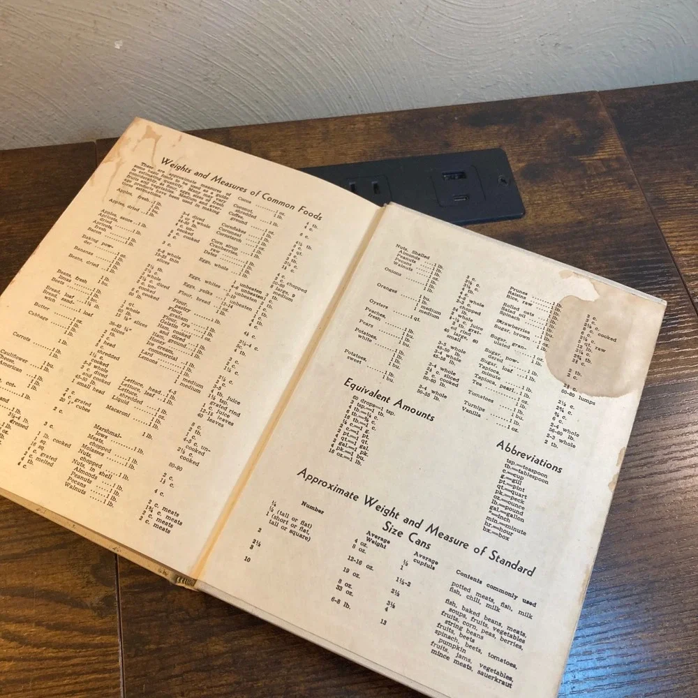 Inglenook Cookbook Harper & Brothers Brethren Recipes Hardcover Vtg 1940s